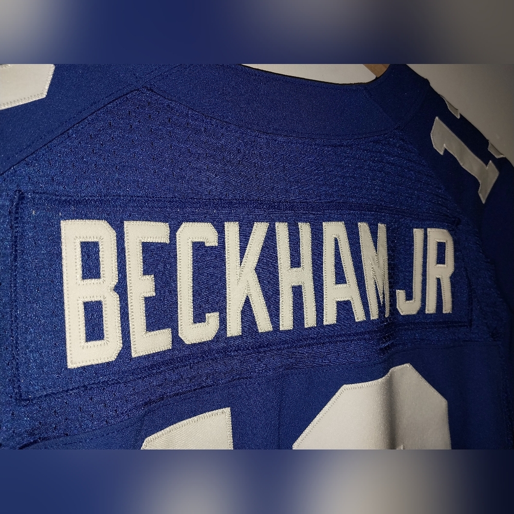 Nike Authentic Elite Ny Giants Odell Beckham Rookie Home Jersey Size 44 - Picture 4 of 12